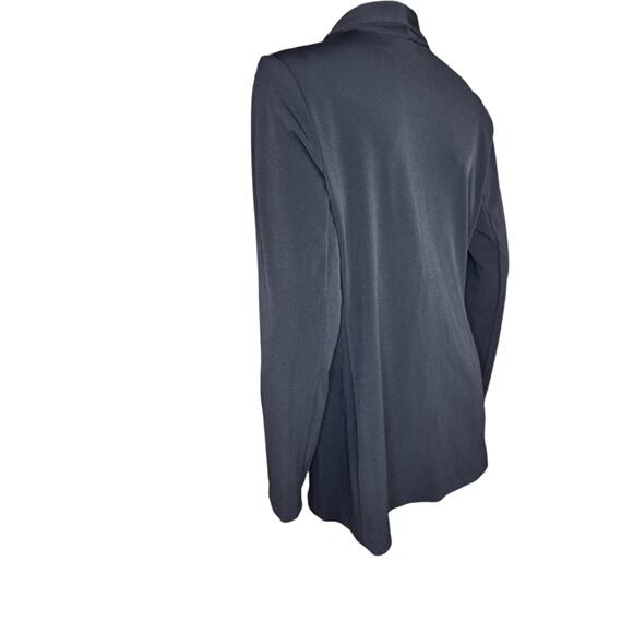 Susan Graver Regular Solid LK Fusion Revere Collar Blazer Black Small NWOT - Picture 3 of 14